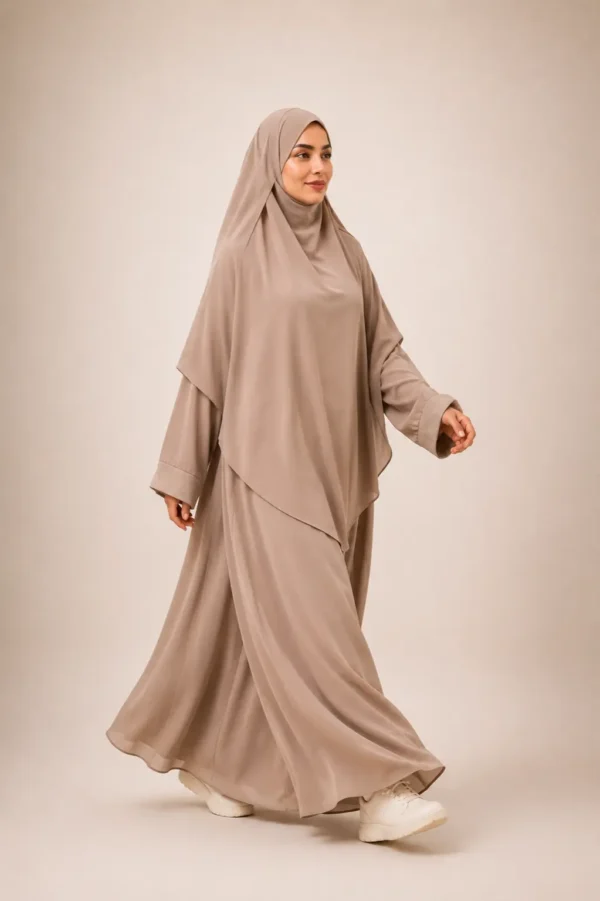 Abaya Beige Nude femme Ridae