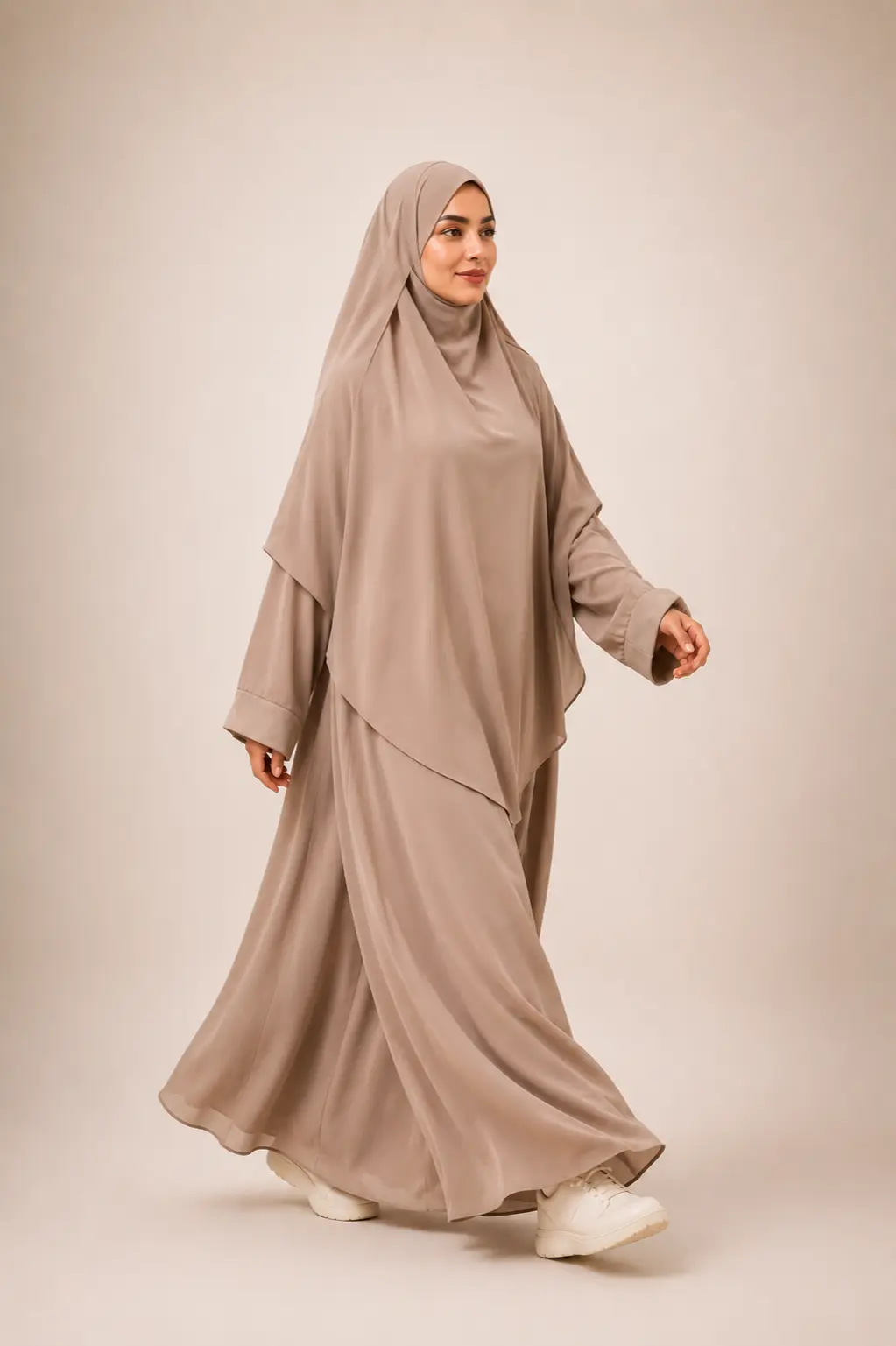 Abaya Beige Nude femme Ridae