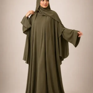 Abaya Jouri Vert Olive femme Ridae