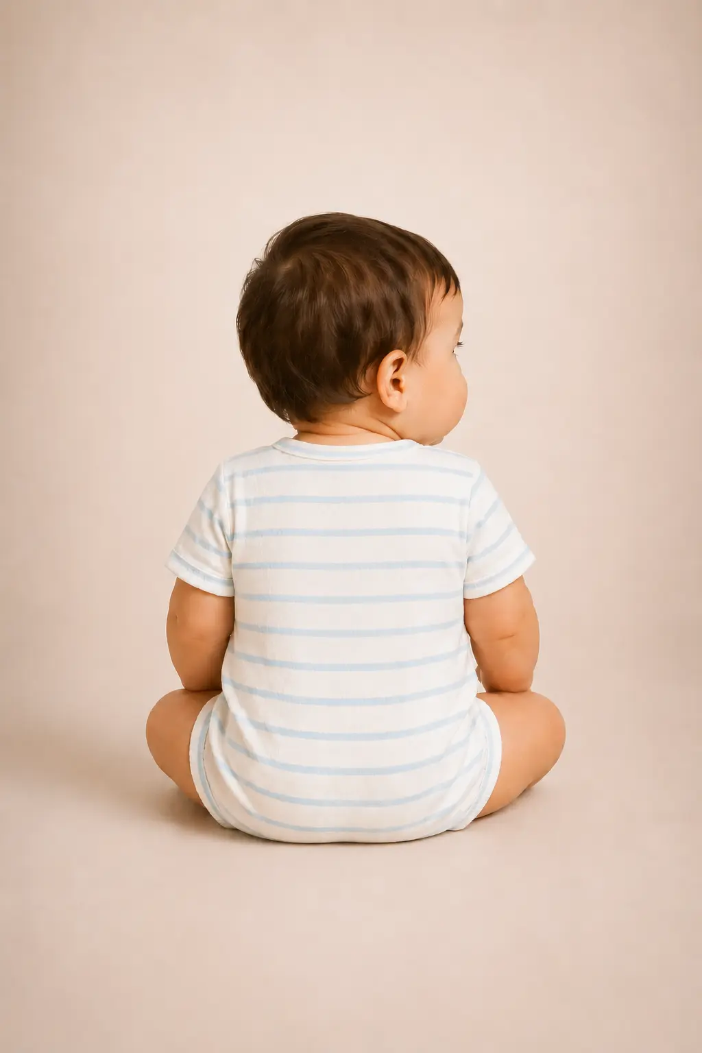 Combishort rayée bleu ciel bébé garçon Ridae Maroc