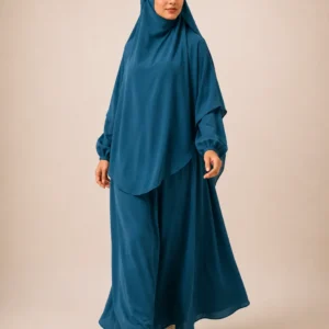 Abaya bleu canard femme Ridae رداء