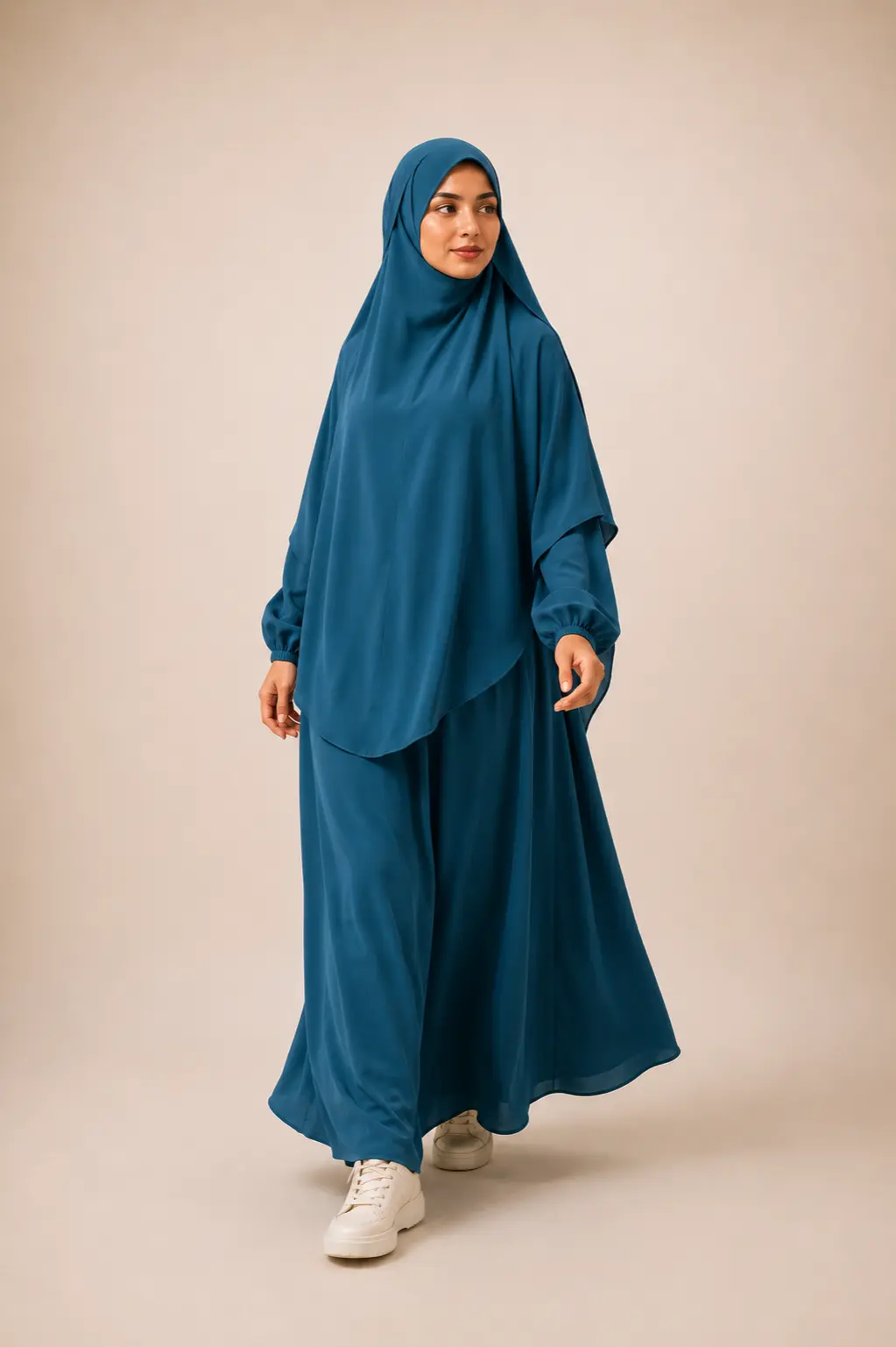 Abaya bleu canard femme Ridae رداء