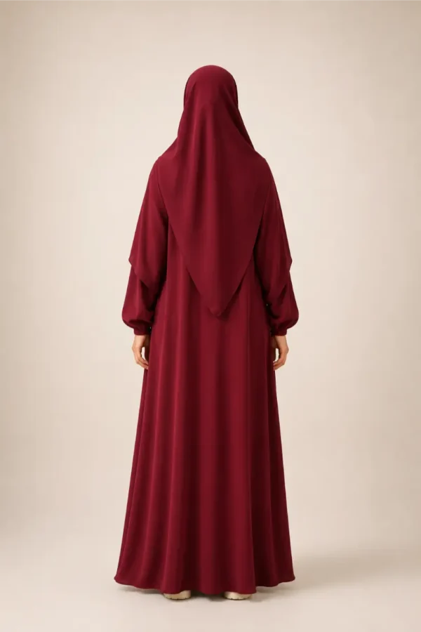 Abaya grenat femme Ridae رداء Maroc