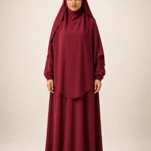 Abaya grenat femme Ridae رداء