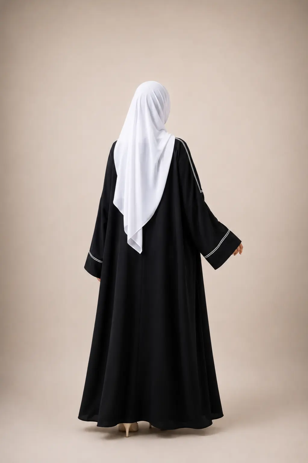 Abaya Skoba noire femme Ridae رداء Maroc